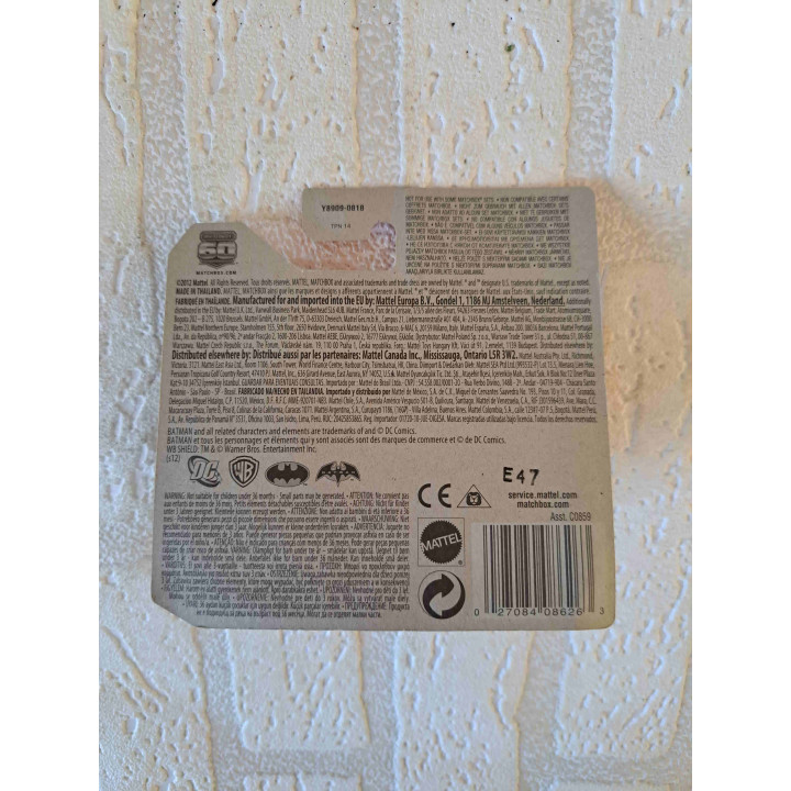 Batmobile Matchbox 2012 donkergrijs mb TPN14 - modelauto