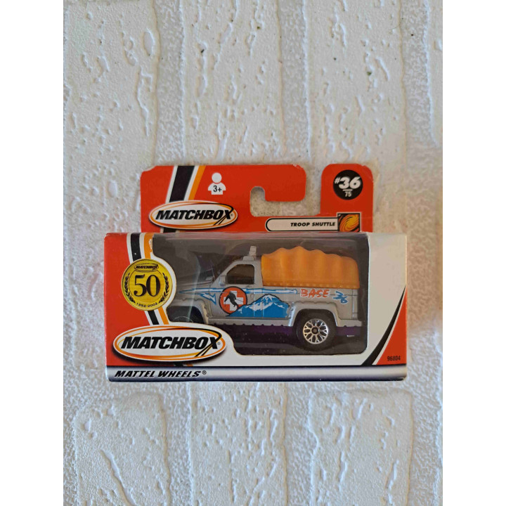 Troop shuttle Base Matchbox 50 Jaar mb 36 zilverkleurig - modelauto