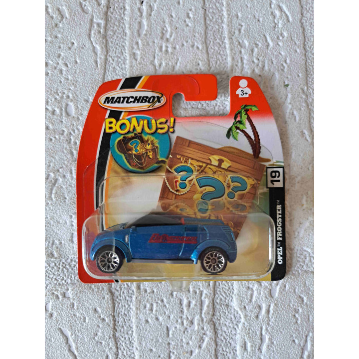 Opel Frogster Bonus Matchbox mb 19 blauw - modelauto Opel Frogster Bonus Matchbox mb 19 blauw - modelauto