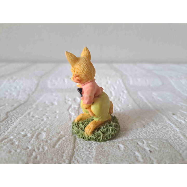 Vos aan het golfen, kunsthars D3xH5cm - dierfiguren