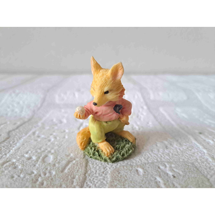 Fox Playing Golf Resin Figurine Decoration Buy Online