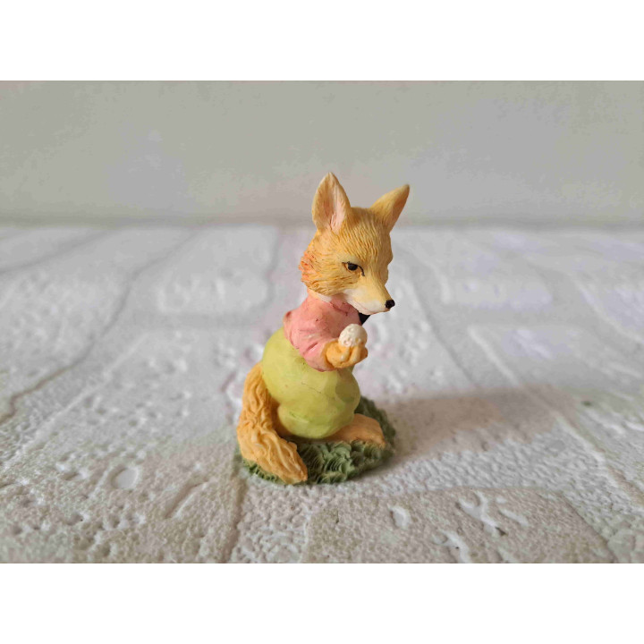 Vos aan het golfen, kunsthars D3xH5cm - dierfiguren