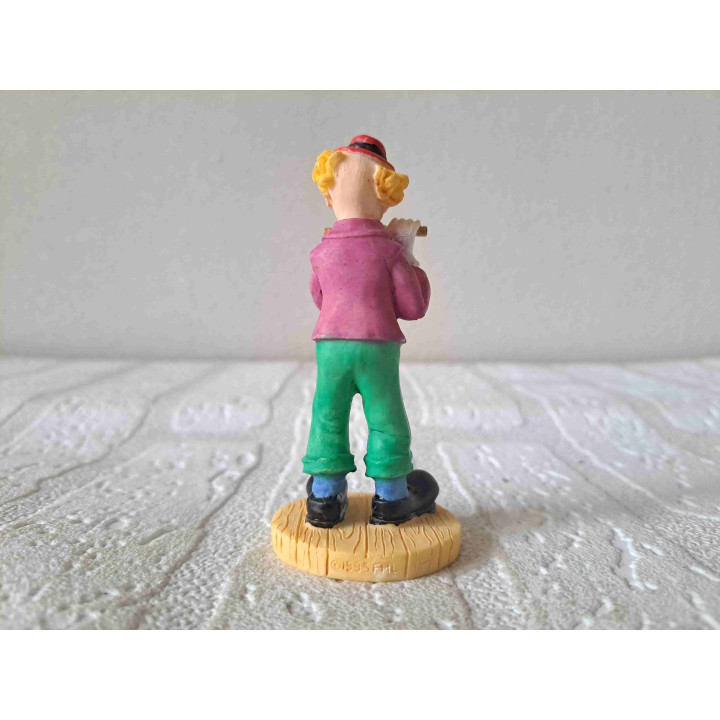 Clown met dwarsfluit, kunsthars D4xH9cm - beeldjes