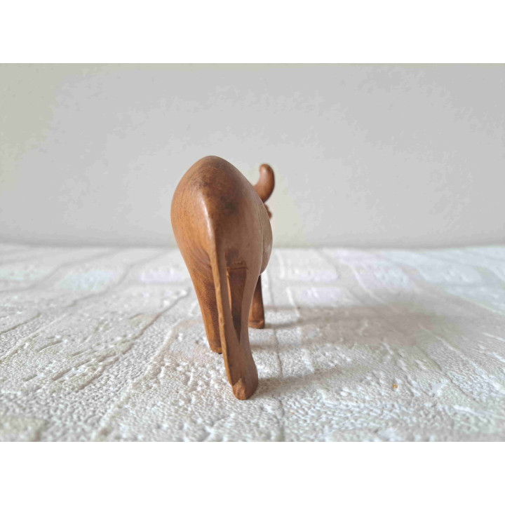 Waterbuffel van handsnijwerk, hout 13x5x7cm