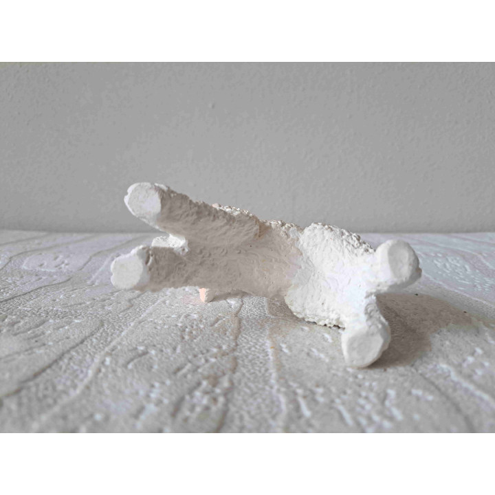 Lam jong schaap, keramiek 11x5.5x10cm - dierfiguren