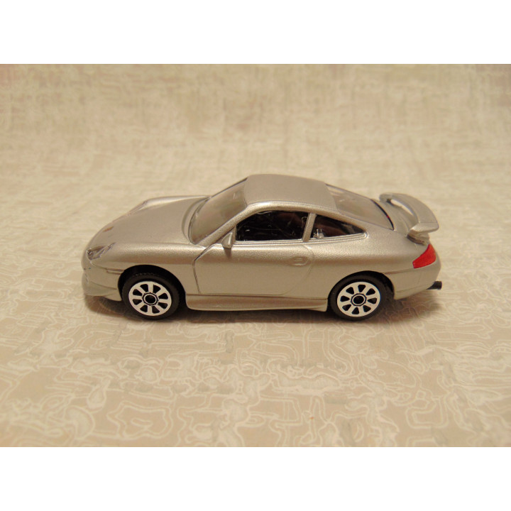 Porsche 911 Carrera coupe Bburago 1:43 zilverkleurig