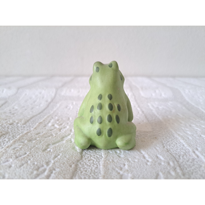 Groene kikker, Franklin Mint porselein 4.5x4.5x5.5cm - dierfiguren