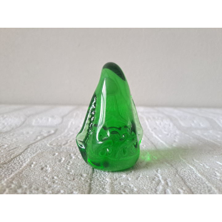 Groene pinguïn van massief glas 5x4x7cm - glas