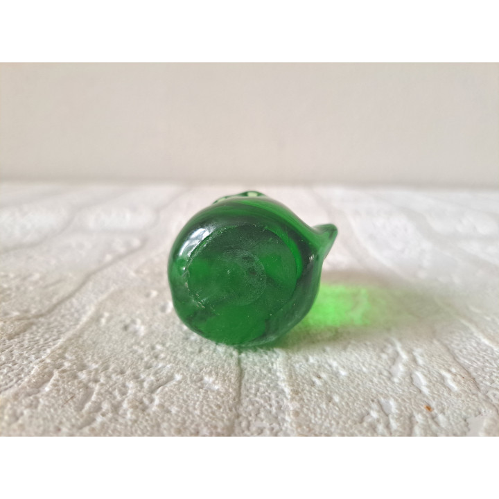 Groene pinguïn van massief glas 5x4x7cm - glas