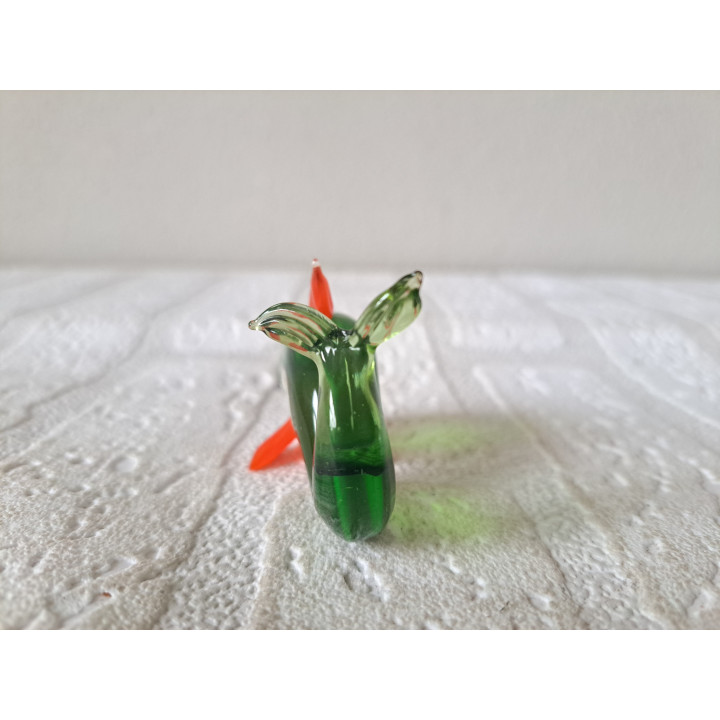 Dolfijn van massief gekleurd glas 7x2.5x4.5cm - glas