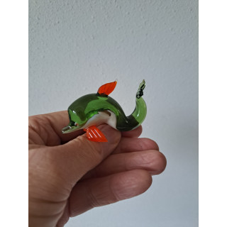 Dolfijn van massief gekleurd glas 7x2.5x4.5cm