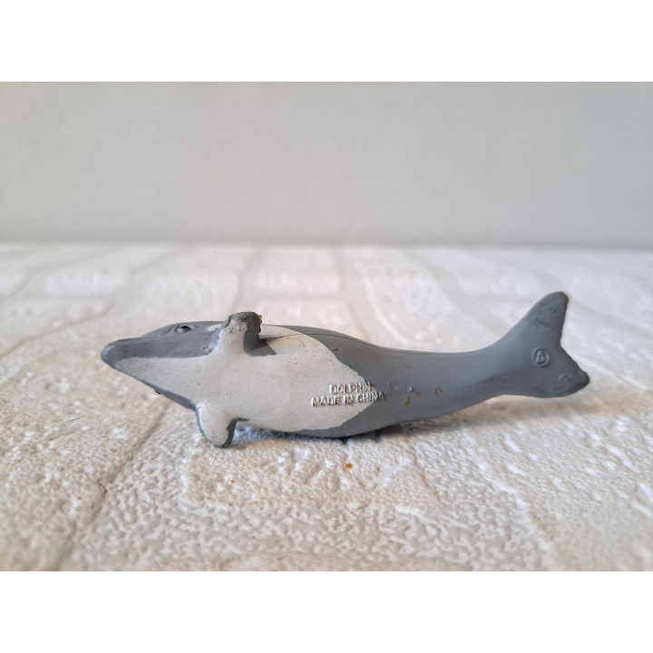 Dolfijn van rubber 9x2.5x3cm - dierfiguren