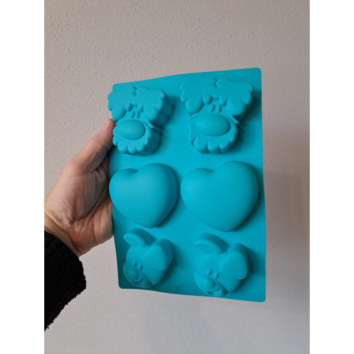 Woezel en Pip bakvorm, Silicoon 25x17x3cm