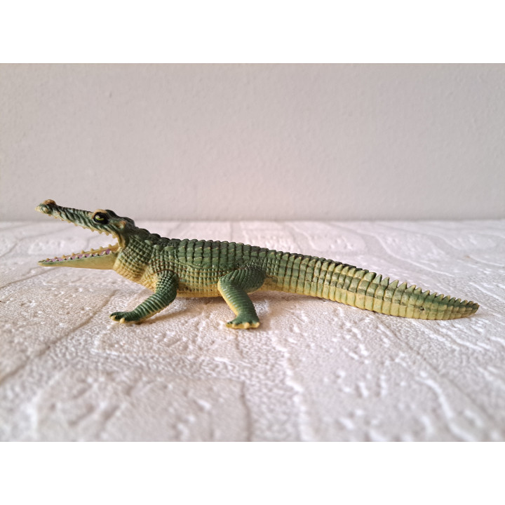 Krokodil, rubber 17.5x7.5x5cm - dierfiguren