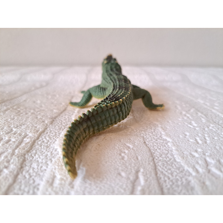 Krokodil, rubber 17.5x7.5x5cm - dierfiguren