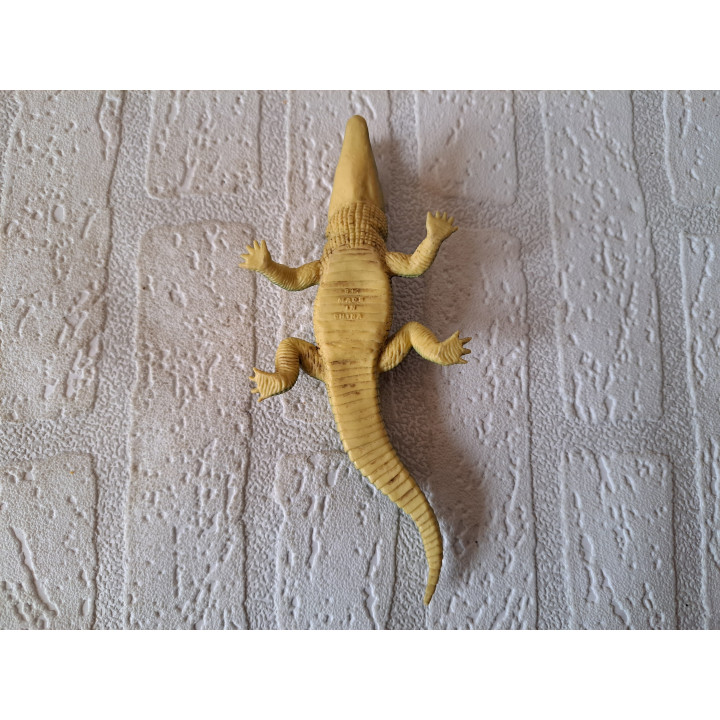 Krokodil, rubber 17.5x7.5x5cm - dierfiguren