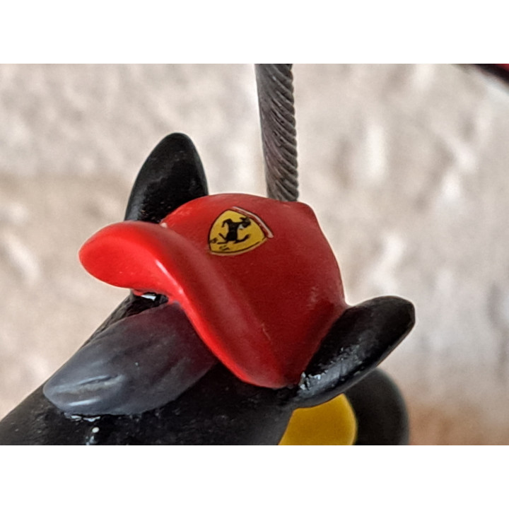 Paard, Ferrari bord en logo, fotohouder, kunsthars D4x12cm - fotohouder