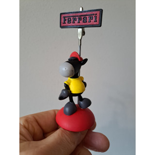 Paard, Ferrari bord en logo, fotohouder, kunsthars D4x12cm