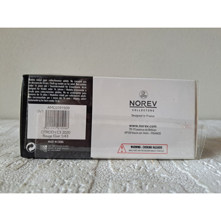 Citroen C3 SUV 2020 rouge elixir Norev 1:43 - modelauto