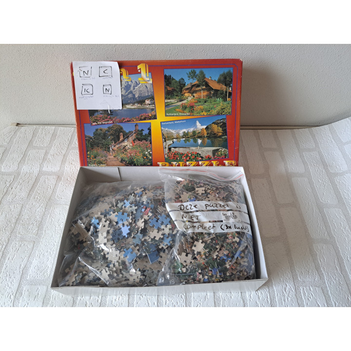 Jigsaw Puzzles Italy Switzerland Mountain Landscapes 4-in-1 4x1000 Pieces