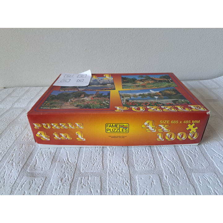 3 verschillende landen puzzels 4x 1000 stukjes 68.5x48.5cm -  puzzels