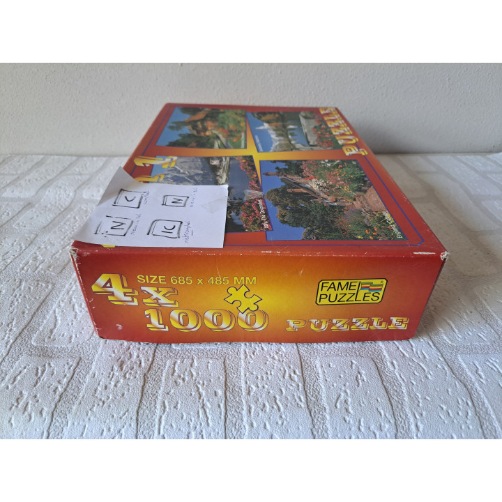3 verschillende landen puzzels 4x 1000 stukjes 68.5x48.5cm -  puzzels