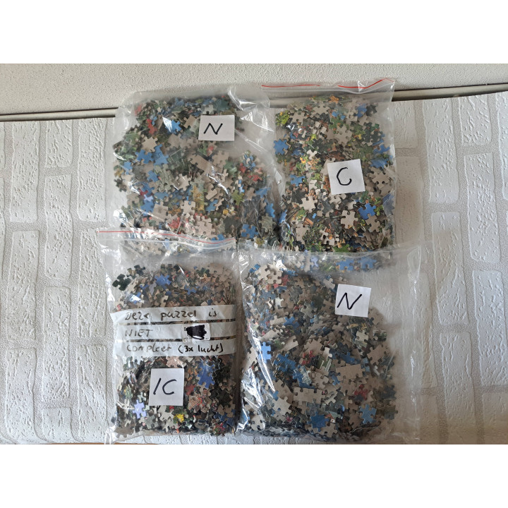 3 verschillende landen puzzels 4x 1000 stukjes 68.5x48.5cm -  puzzels