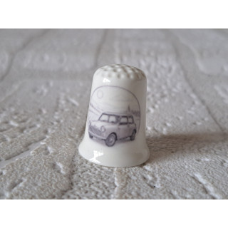Mini Cooper 1959 met landschap vingerhoedje