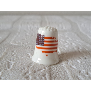 Land van Amerika met vlag vingerhoedje