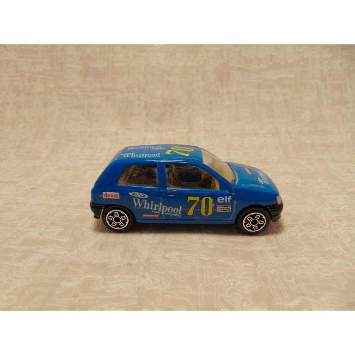 Renault Clio Whirlpool rally Bburago 1:43 blauw