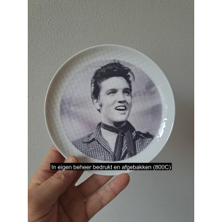Ontbijtbord met Elvis Presley foto, porselein D17XH2cm