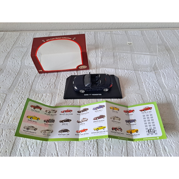 Audi TT roadster 1:43 Wemi donkerblauw - modelauto