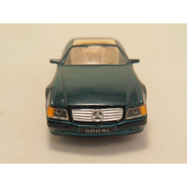 Mercedes 500 SL cabrio 1990 1:40 Maisto donkergroen