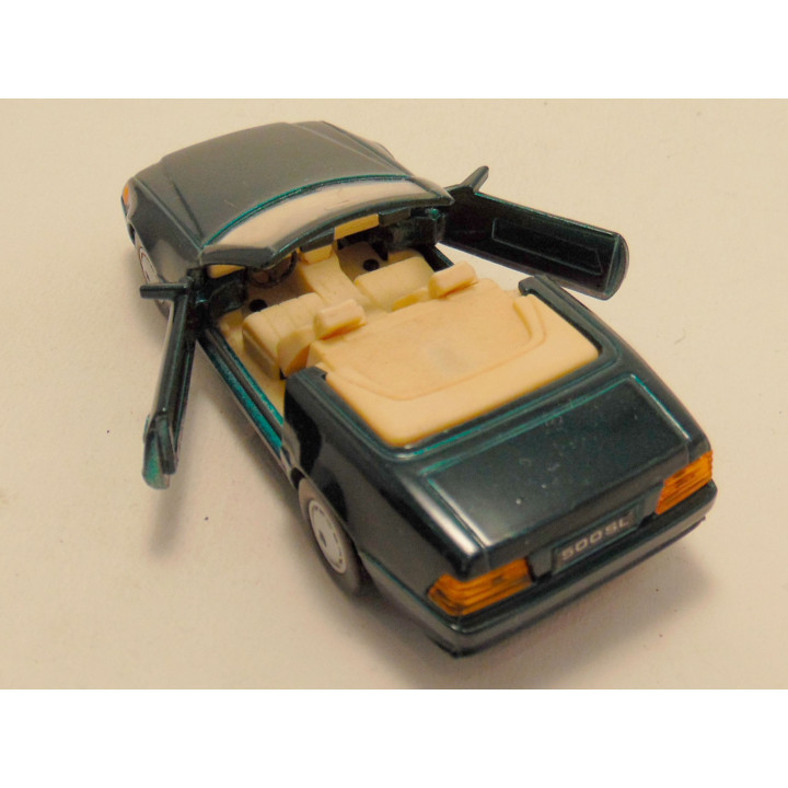 Mercedes 500 SL cabrio 1990 1:40 Maisto donkergroen