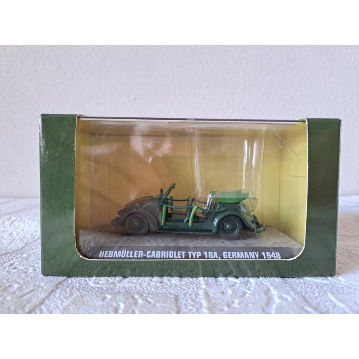 Volkswagen kever Hebmuller 18A Duitsland 1:43 Atlas 7123115 - militair
