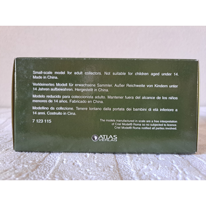 Volkswagen kever Hebmuller 18A Duitsland 1:43 Atlas 7123115 - militair
