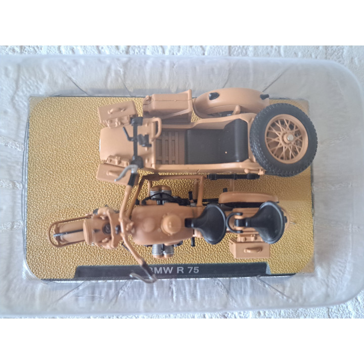 BMW R 75 Motorcycle Sidecar 1:24 Germany Atlas Collections 7895001