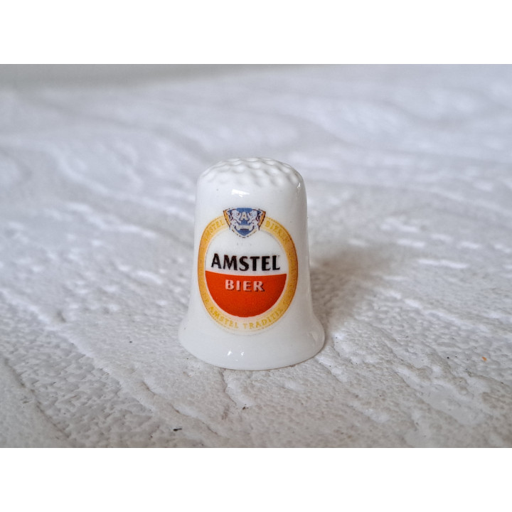 Porseleinen Vingerhoedje met Amstel Bier Logo