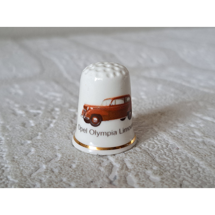 Opel Olympia Limousine 1939 vingerhoedje met goudrandje