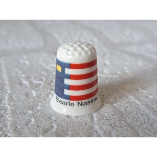 Gemeentevlag Baarle Nassau in Noord Brabant vingerhoedje