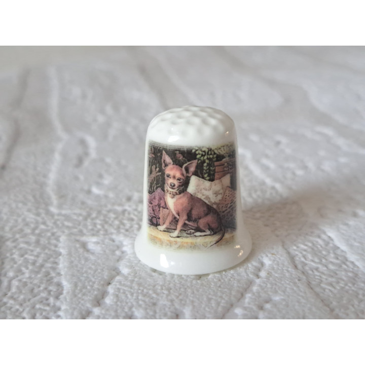 Chihuahua hond tekening vingerhoedje