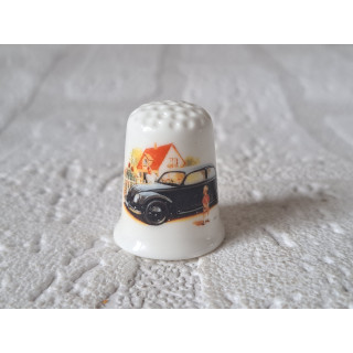 Volkswagen Beetle Black with House at Vingerhoed van Porcelain