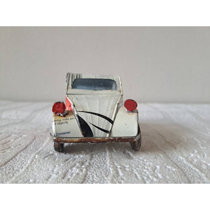 Citroen 2CV met sunroof, blik 12.5x6x6.5cm - modelauto Citroen 2CV met sunroof, blik 12.5x6x6.5cm - modelauto