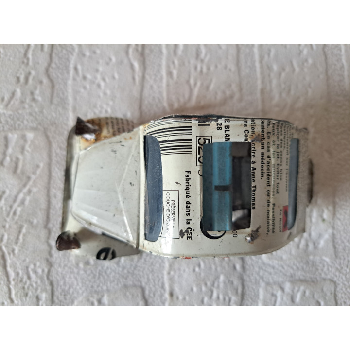 Citroen 2CV met sunroof, blik 12.5x6x6.5cm - modelauto Citroen 2CV met sunroof, blik 12.5x6x6.5cm - modelauto