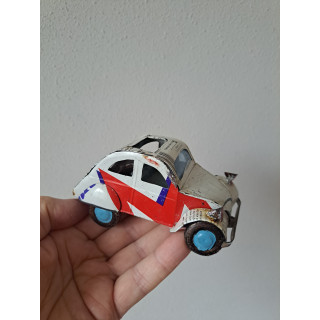 Citroen 2CV met sunroof, blik 12.5x6x6.5cm