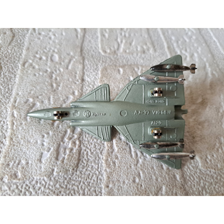 Saab AJ 37 Viggen straaljager Hong Kong Zylmex A129, metaal - straaljagers