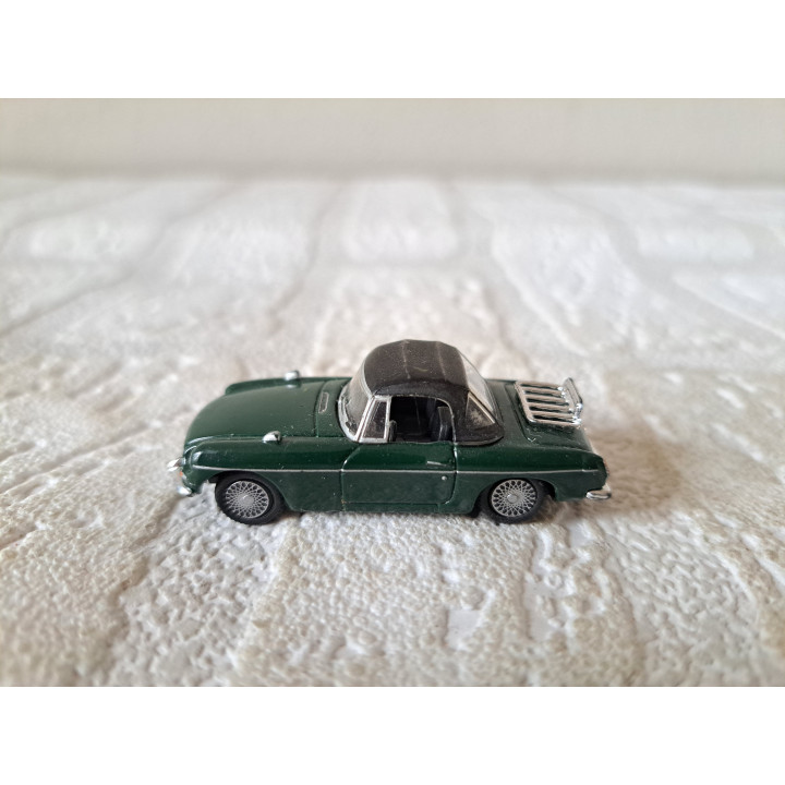 MGB softtop 1:72 Cararama groen, metaal - modelauto
