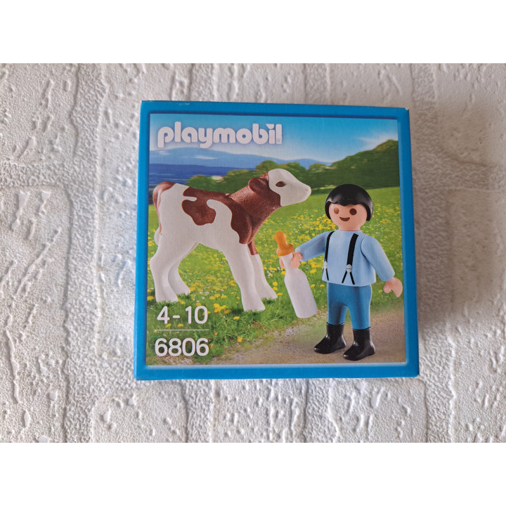 Jongen met koe en drinkfles Playmobil 6806 - playmobil