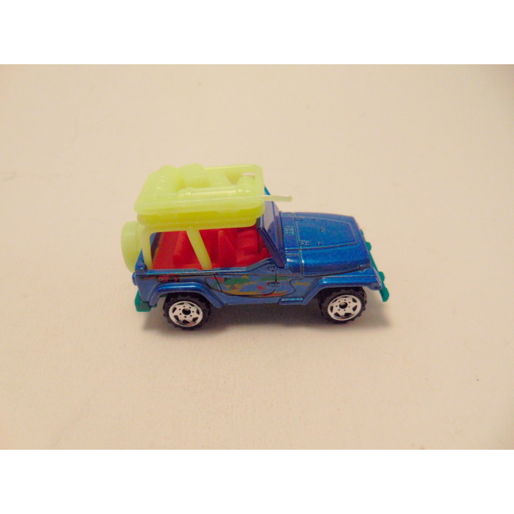 Jeep Wrangler 1998 1:56 Matchbox fluoriserend  - modelauto