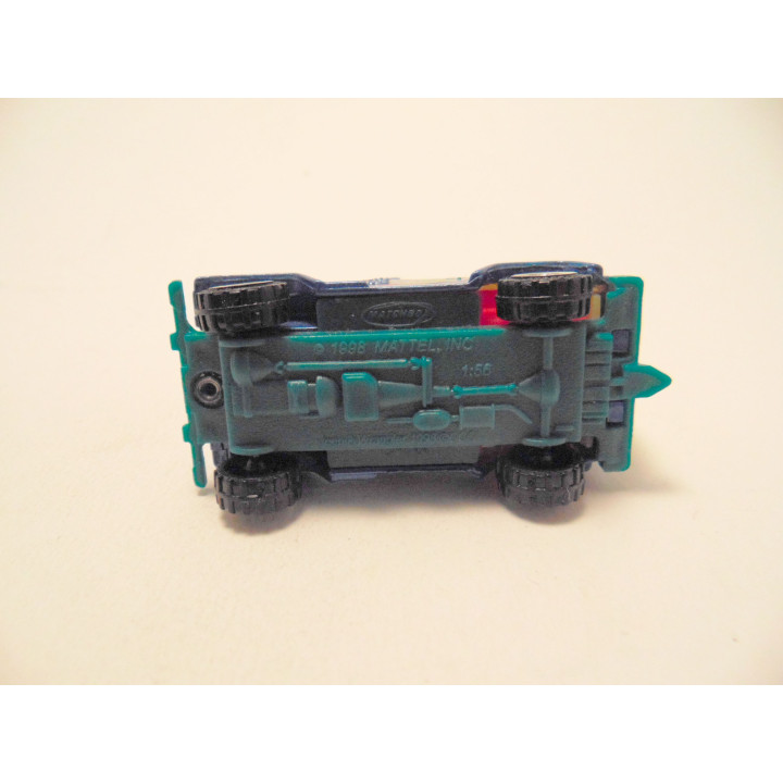Jeep Wrangler 1998 1:56 Matchbox fluoriserend  - modelauto